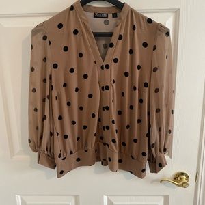 New York and company blouse with poof sleeves